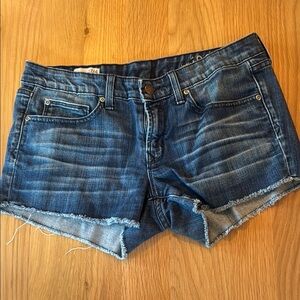 GAP Blue Jean Shorts with Frayed Hems